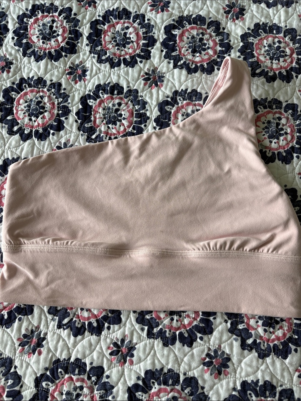 Lululemon Align 1 Shoulder bra size 10 Ballet Pink EUC